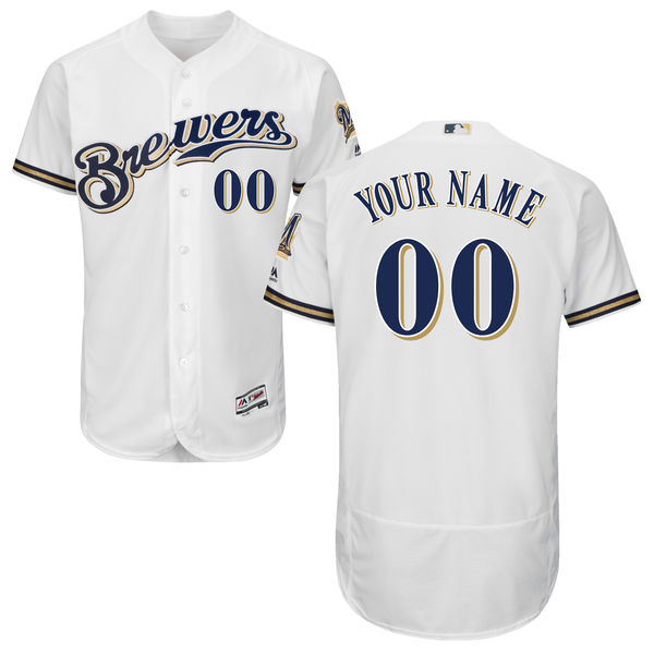 Men's Milwaukee Brewers Flex Base Custom Jersey MLBC0009